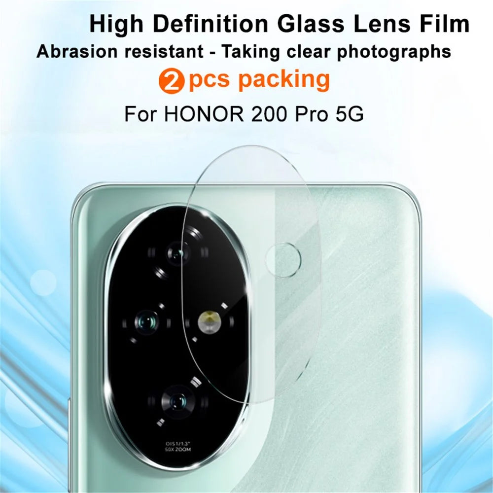 IMAK 2Pcs / Set for Honor 200 Pro 5G Camera Lens Film Tempered Glass Lens Protector - 7