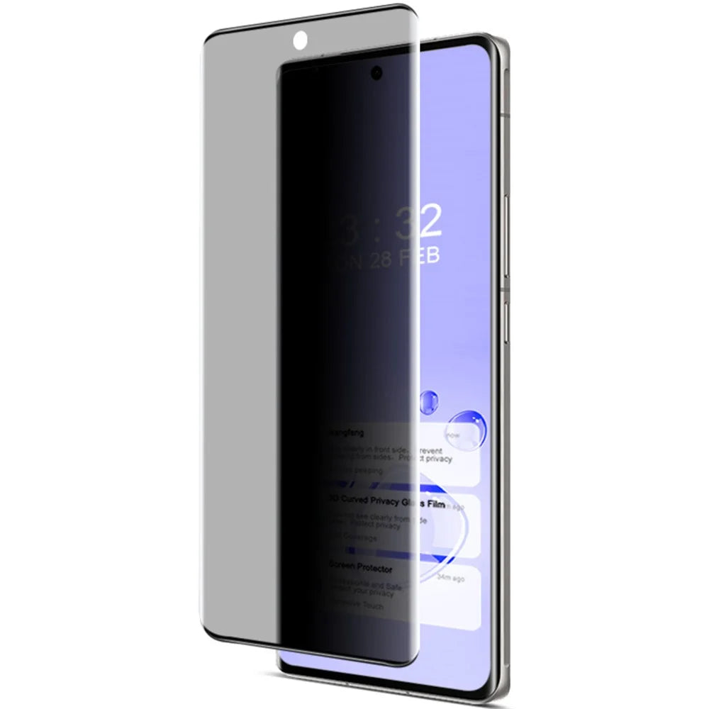 IMAK For vivo X100 Ultra 5G / Y200 (India) 5G Privacy Screen Protector 3D Curved Tempered Glass Film (No Edge Version) - 5