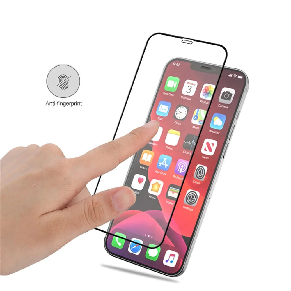 MOCOLO 25Pcs For iPhone 12 mini Tempered Glass Screen Protector Silk Printing Black Edge - Black - 4