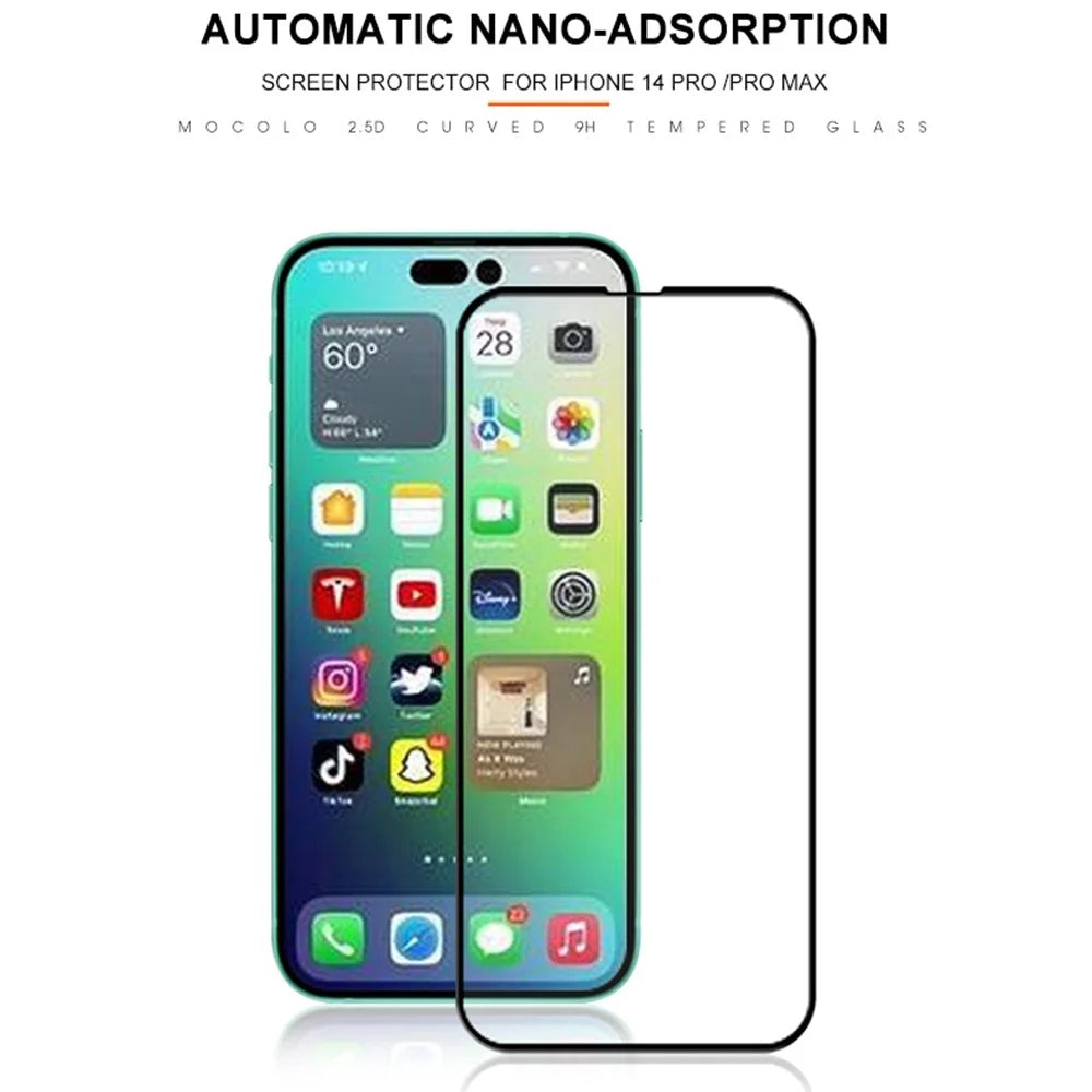 MOCOLO 25Pcs For iPhone 14 Pro Max Tempered Glass Screen Protector High Transparency - Black - 3