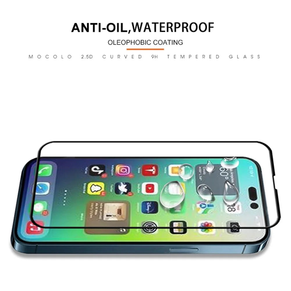 MOCOLO 25Pcs For iPhone 14 Pro Max Tempered Glass Screen Protector High Transparency - Black - 5