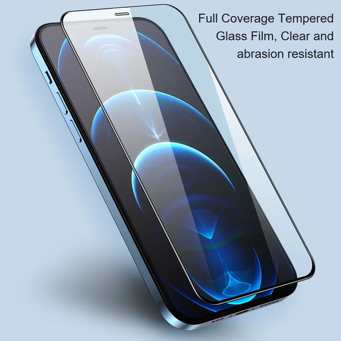 MOCOLO 25Pcs For iPhone 14 Plus Screen Protector Silk Printing Tempered Glass Full Cover Film - Black - 3