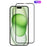MOCOLO 25Pcs For iPhone 16 Plus Tempered Glass Screen Protector Silk Printing Full Glue Film - Black - 1