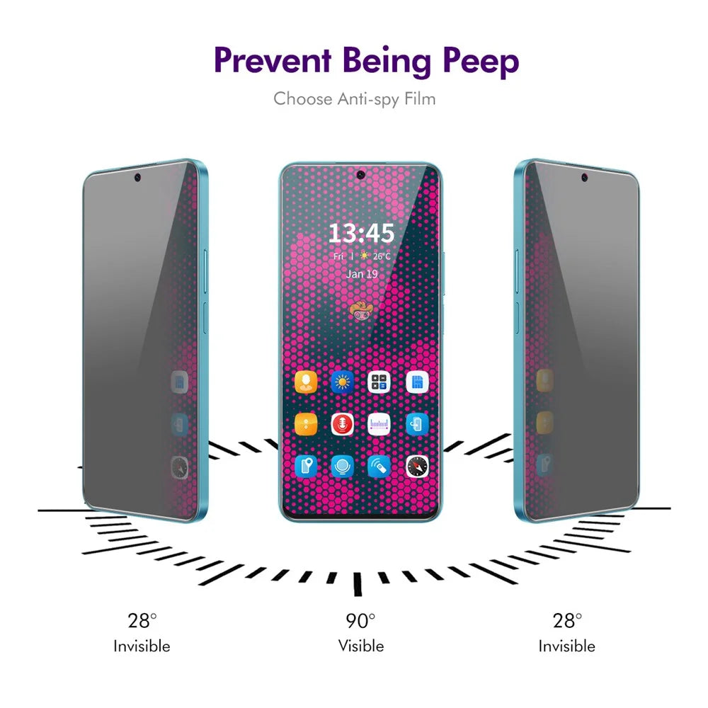 ENKAY HAT PRINCE For Honor Play 8T 5G Privacy Screen Protector 9H High Aluminium-Silicon Glass Film - 3