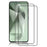 AMORUS 2Pcs For Samsung Galaxy S24 FE Screen Protector Tempered Glass Film Full-Coverage, Silk Printing, Black - 1