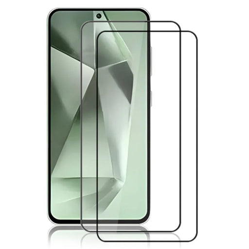 AMORUS 2Pcs For Samsung Galaxy S24 FE Screen Protector Tempered Glass Film Full-Coverage, Silk Printing, Black - 1