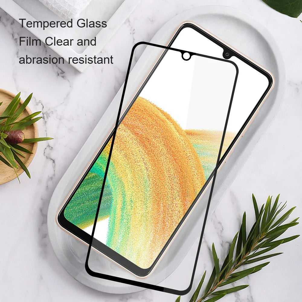 AMORUS 2Pcs For Samsung Galaxy S24 FE Screen Protector Tempered Glass Film Full-Coverage, Silk Printing, Black - 5