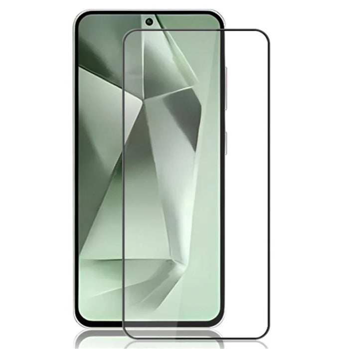 AMORUS For Samsung Galaxy S24 FE Full Screen Protector Silk Printing Tempered Glass Film - Black - 1