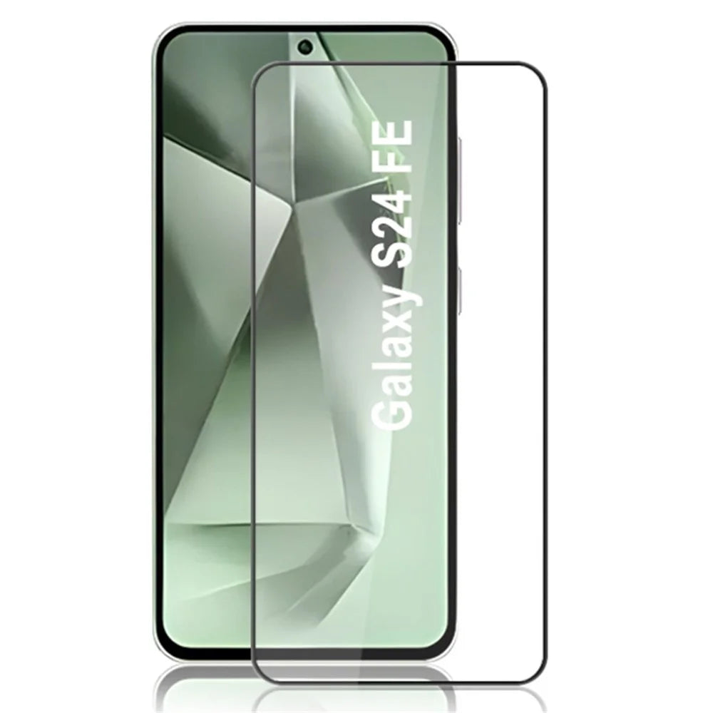 MOCOLO For Samsung Galaxy S24 FE Tempered Glass Full Screen Protector Silk Printing, Black - 1