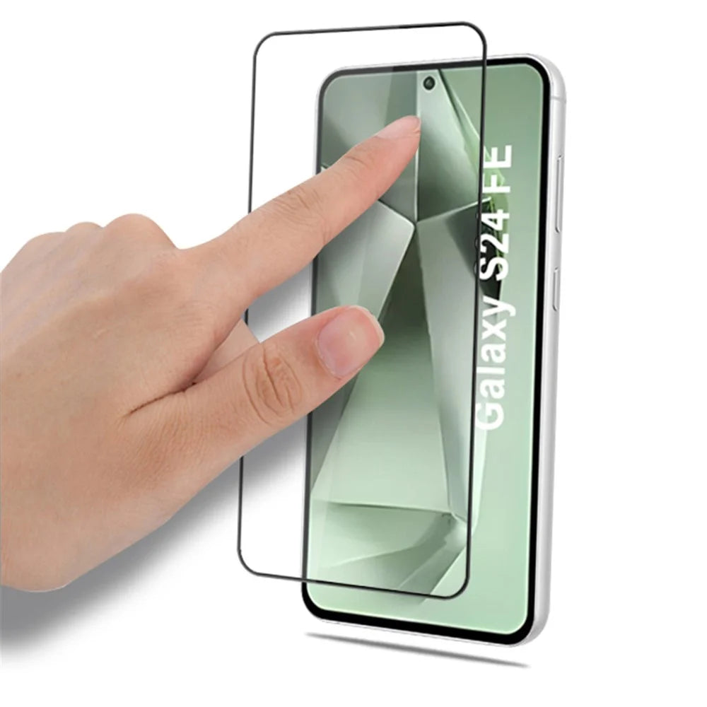MOCOLO For Samsung Galaxy S24 FE Tempered Glass Full Screen Protector Silk Printing, Black - 3