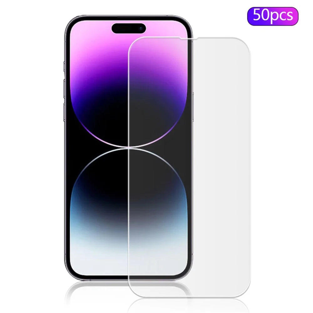 MOCOLO 50Pcs For iPhone 15 Pro Max Screen Protector Anti-Scratch HD Clear Tempered Glass Film - 1