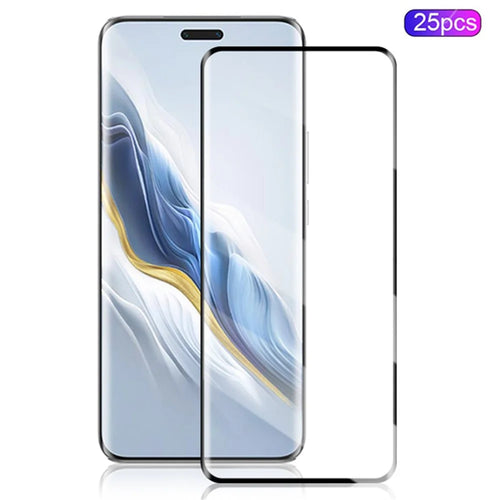 MOCOLO 25Pcs For Honor Magic6 Pro 5G Full Screen Protector 3D Curved Tempered Glass Full Glue Film - 1
