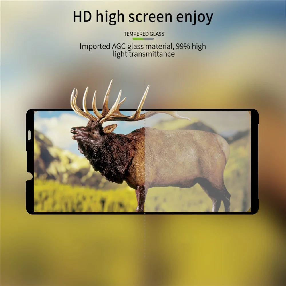PINWUYO JK 3D Tempered Glass Film Series-2 for Sony Xperia 10 VI Screen Protector AGC Glass Film Curved Edges - 3