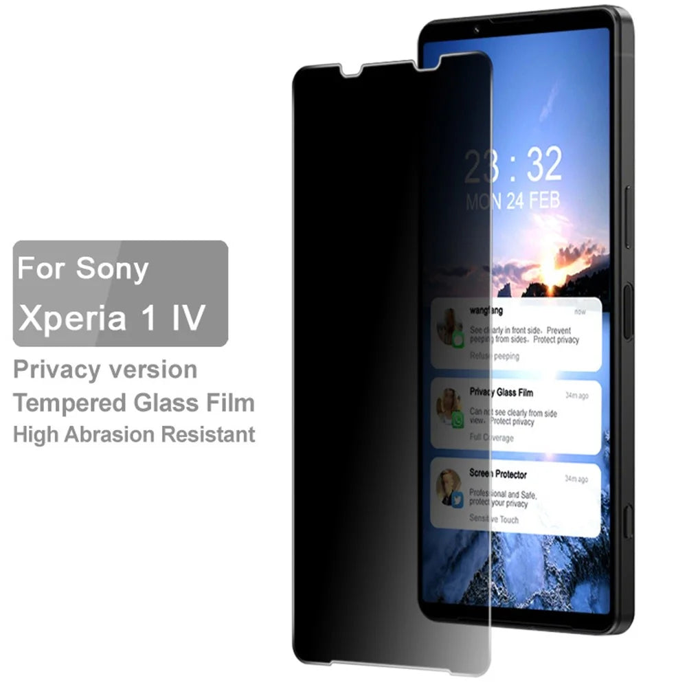 IMAK For Sony Xperia 1 IV 5G Full Coverage 9H Sensitive Touch Anti-Peep Clear Tempered Glass AGC Glass Screen Film - 2