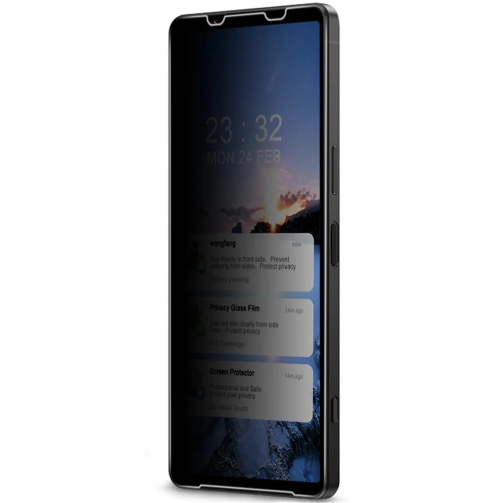 IMAK For Sony Xperia 1 IV 5G Full Coverage 9H Sensitive Touch Anti-Peep Clear Tempered Glass AGC Glass Screen Film - 5
