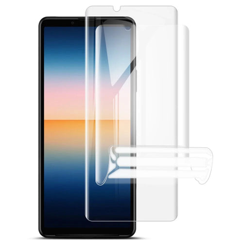 IMAK 2PCS Hydrogel Film III Phone Screen Protector for Sony Xperia 10 IV 5G, Full Glue HD Clear Soft TPU Protective Film - 1