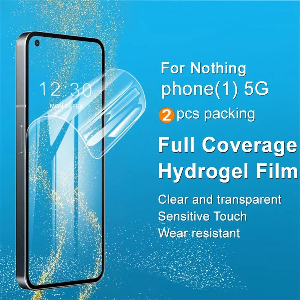 IMAK 2PCS Hydrogel Film III for Nothing phone (1) 5G Anti-scratch Soft TPU Protective Film Full Glue HD Clear Screen Protector - 2