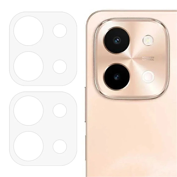 2PCS For vivo Y28 4G Camera Lens Protector 2.5D Arc Edge Tempered Glass Lens Film - 1