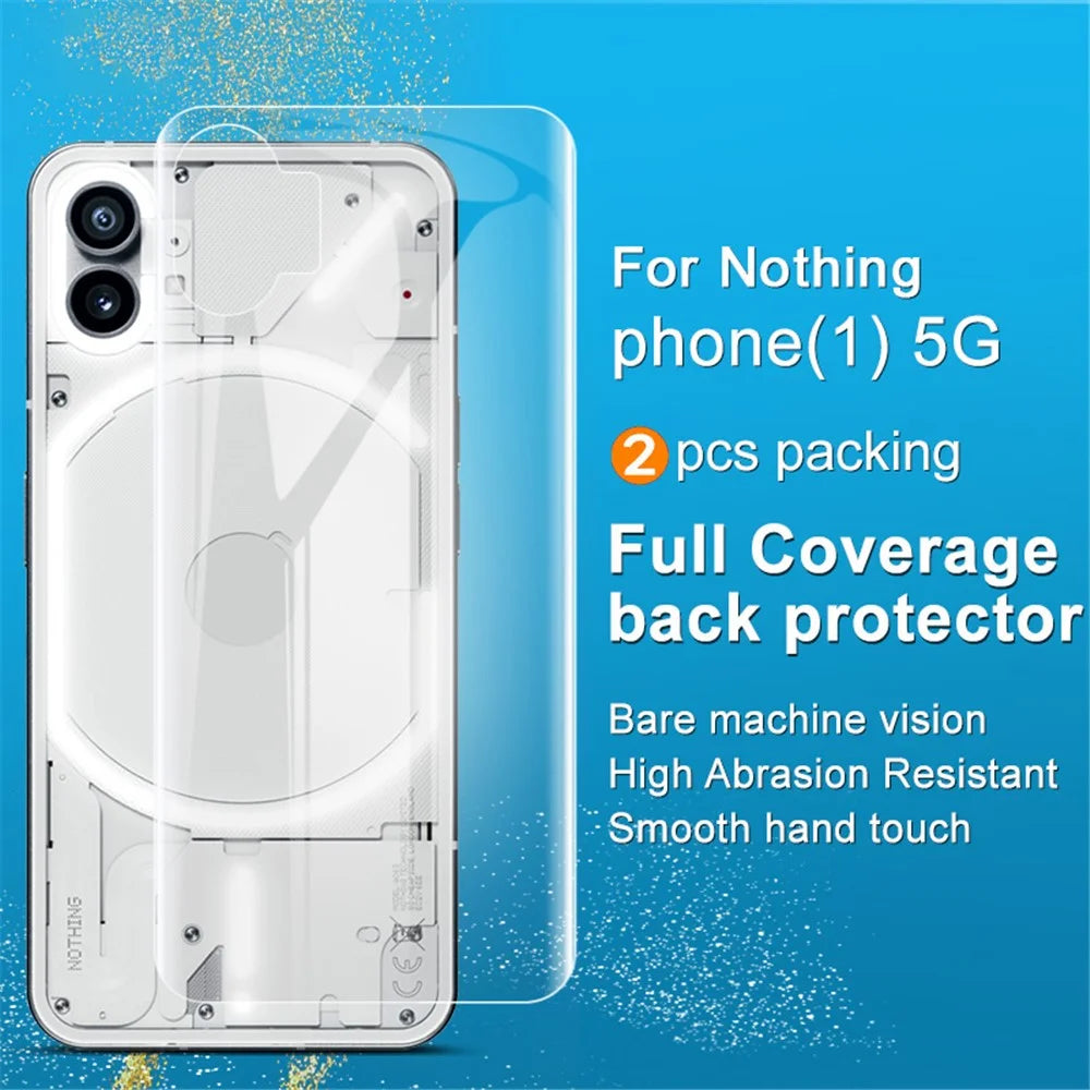 IMAK 2Pcs / Set Hydrogel Film III Full Coverage Back Protector for Nothing phone (1) 5G, TPU Transparent Phone Protective Film - 2