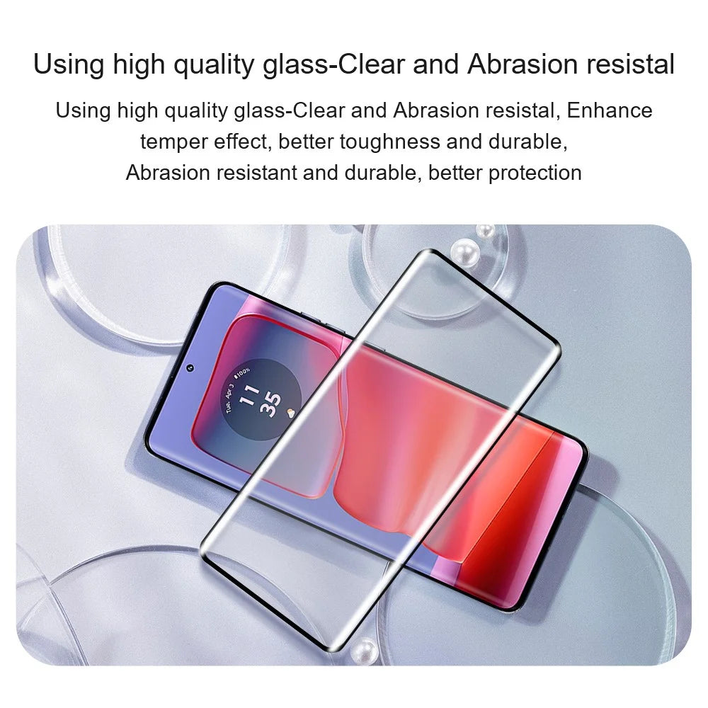 AMORUS For Motorola Edge 50 Ultra 5G / Moto X50 Ultra 5G / Edge 50 Pro 5G Screen Protector Tempered Glass 3D Curved HD Clear Film - 6