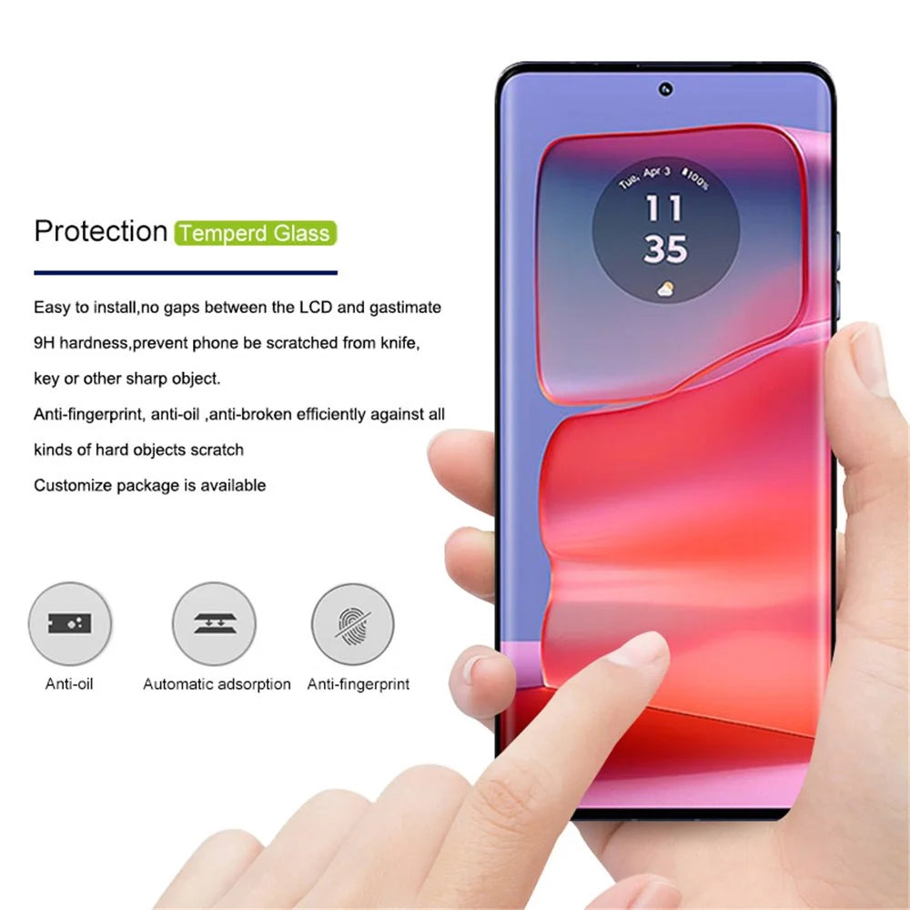 MOCOLO 25Pcs For Motorola Edge 50 Ultra 5G / Moto X50 Ultra 5G / Edge 50 Pro 5G Screen Protector 3D Curved Tempered Glass Film - 3