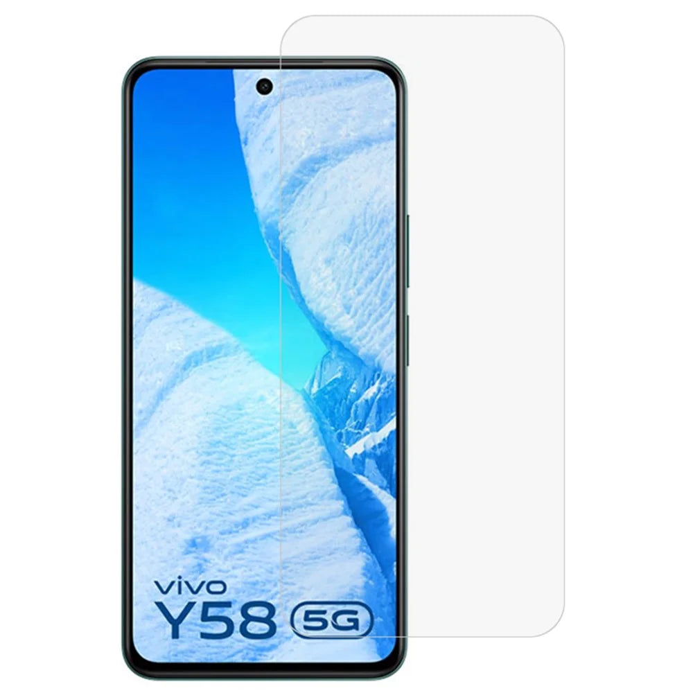 For vivo Y58 5G Screen Protector Arc Edges Tempered Glass Film 0.3mm Ultra Slim HD Clear - 1