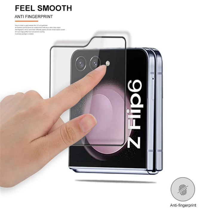 MOCOLO 25Pcs For Samsung Galaxy Z Flip7 FE 5G / Z Flip6 5G Rear Screen Protector Full Glue Tempered Glass Film - Black - 2