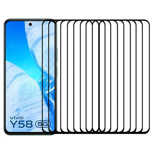 RURIHAI 10Pcs For vivo Y58 5G Screen Protector High Aluminum-Silicon Glass Film - 1