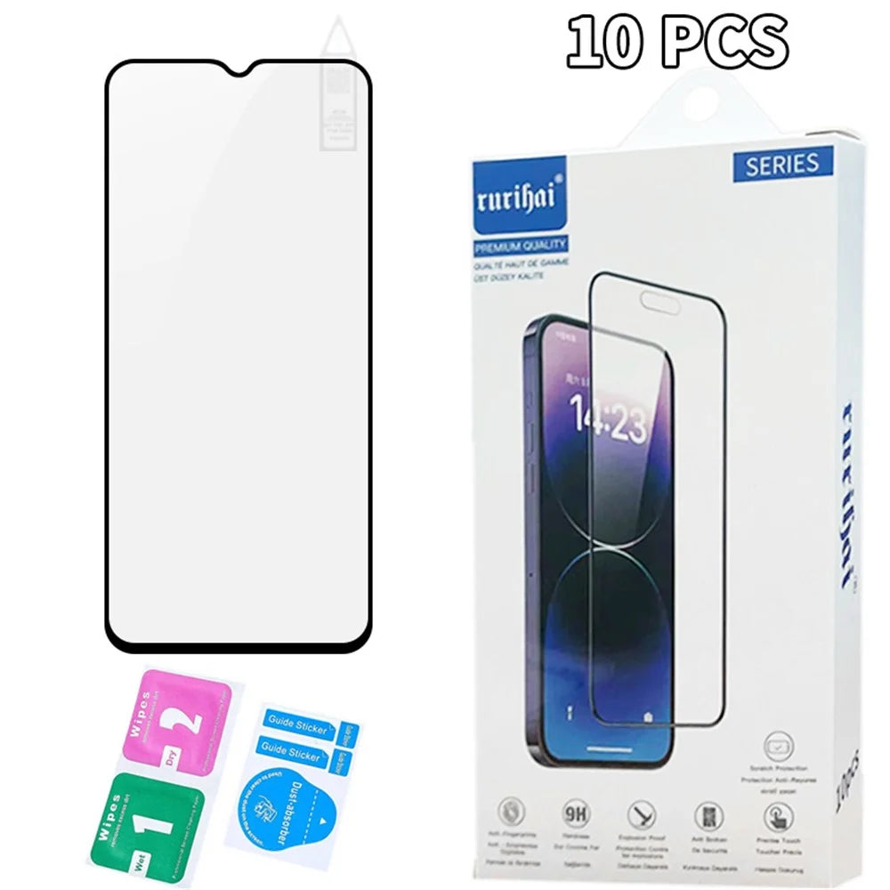 RURIHAI 10Pcs For Honor X6b 4G Screen Protector High Aluminum-Silicon Glass Film - 5