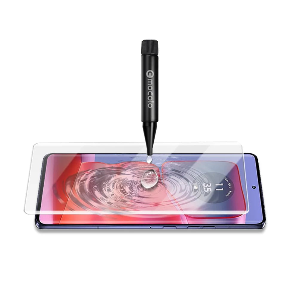 MOCOLO For Motorola Edge 50 Ultra 5G / Moto X50 Ultra 5G / Edge 50 Pro 5G Screen Protector UV Liquid Curved Tempered Glass Film - 3