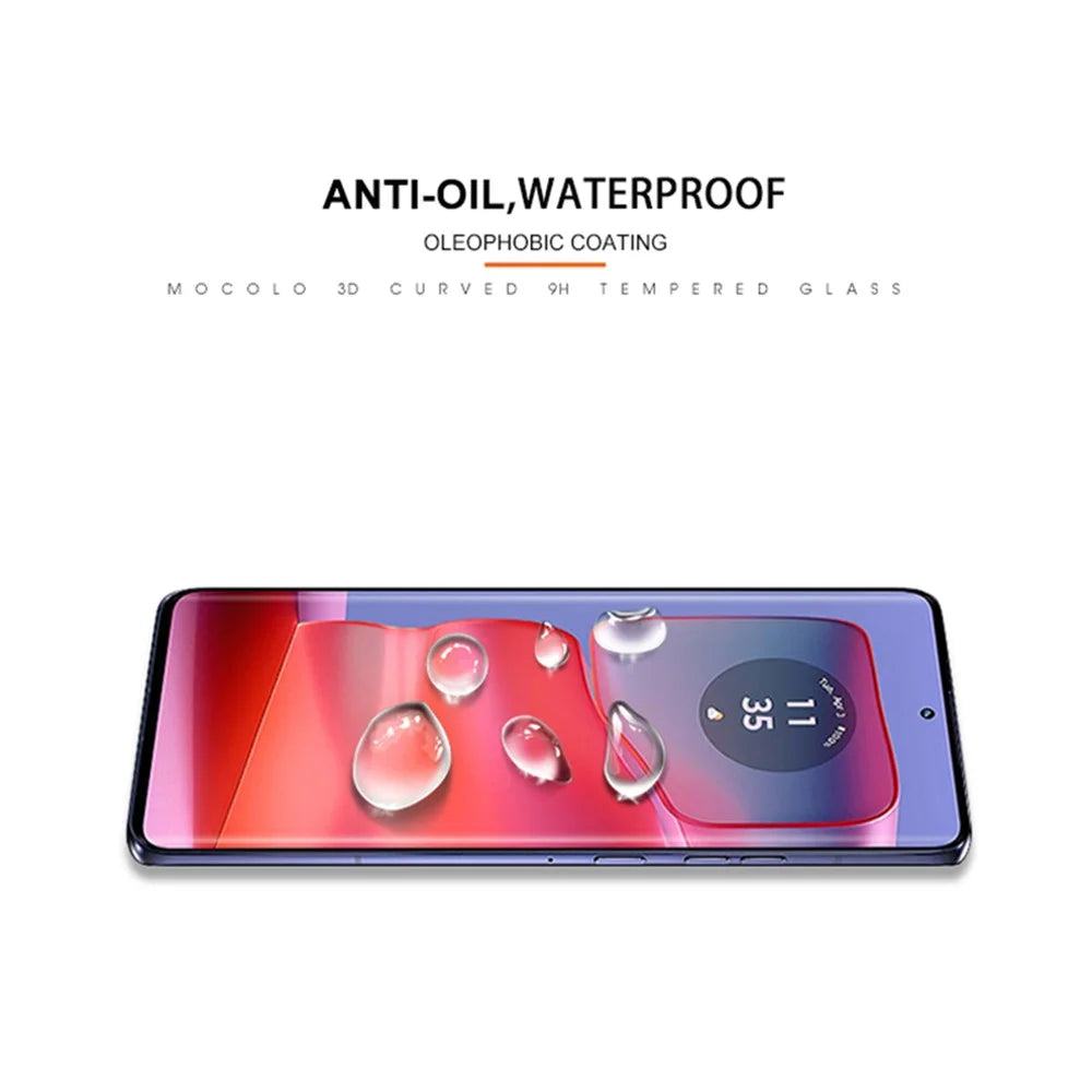 MOCOLO For Motorola Edge 50 Ultra 5G / Moto X50 Ultra 5G / Edge 50 Pro 5G Screen Protector UV Liquid Curved Tempered Glass Film - 4
