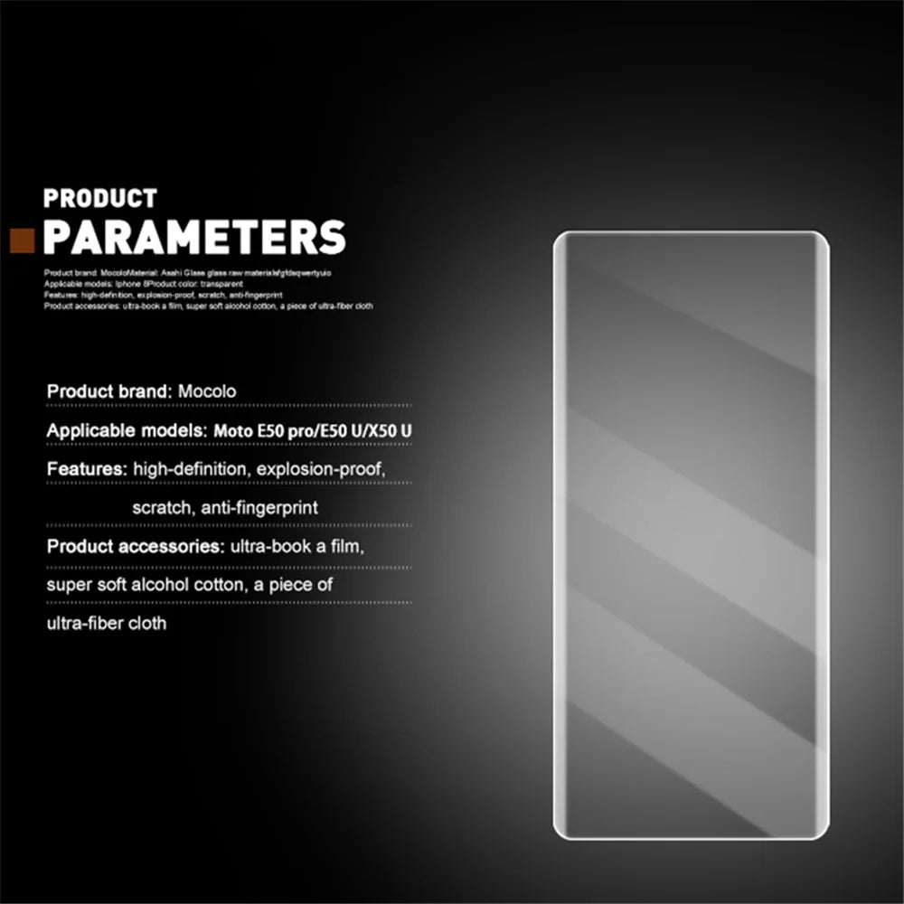 MOCOLO For Motorola Edge 50 Ultra 5G / Moto X50 Ultra 5G / Edge 50 Pro 5G Screen Protector UV Liquid Curved Tempered Glass Film - 6