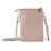 Litchi Texture Zipper Mobile Phone Bag Universal Dual Layer Cell Phone Pouch with Adjustable Shoulder Strap - Apricot - 2