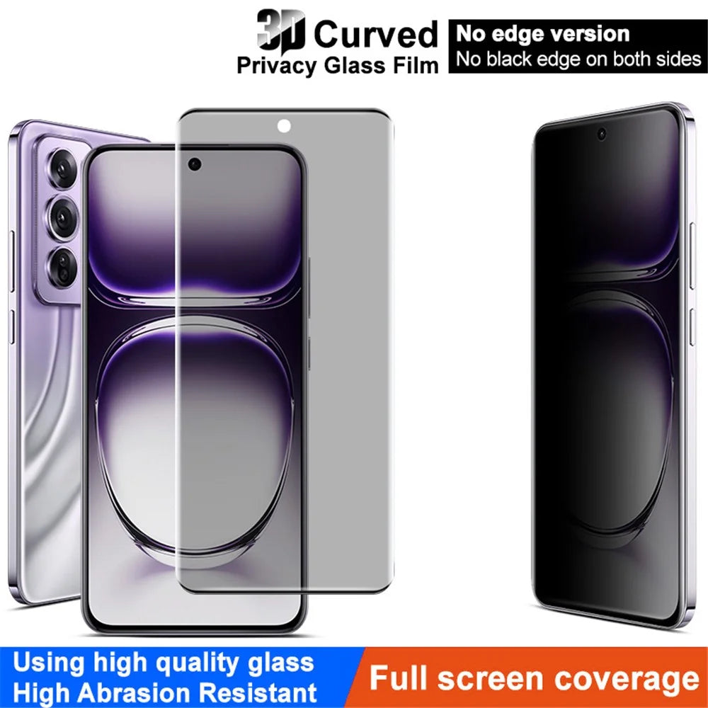IMAK For Oppo Reno12 5G (China)  /  Reno12 Pro 5G (Global) Anti-Peep Tempered Glass Screen Protector (No Edge Version) - 3
