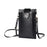 Crossbody Phone Bag Dual Layer Textured PU Leather Button Cellphone Purse Pouch with Adjustable Shoulder Strap - Black - 7