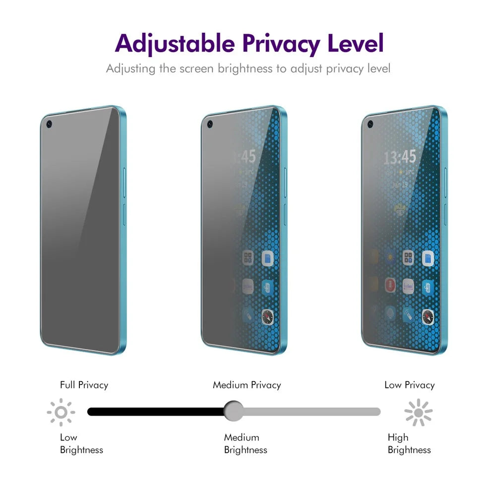 ENKAY HAT PRINCE 2Pcs For OnePlus Nord CE 2 Lite 5G Anti-Peep Screen Protector Anti-Scratch Full Cover - 3