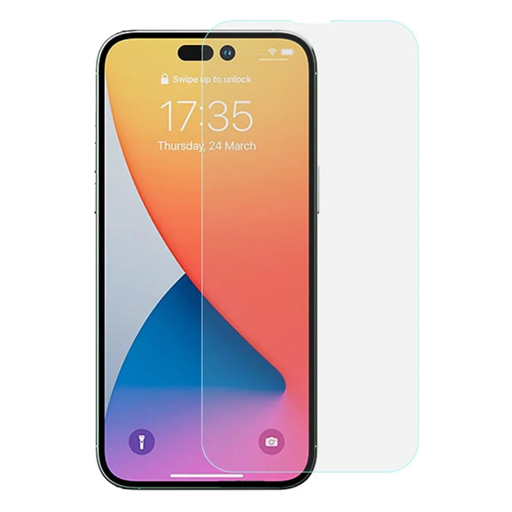 For iPhone 14 Pro 6.1 inch Anti-scratch Tempered Glass HD Clear Screen Protector with Plastic Injection Installation Tool - 1