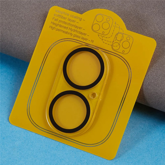 2Pcs for iPhone 16 / 16 Plus Camera Lens Protector Silk Printing 3D Arc Edge Tempered Glass Film - 3