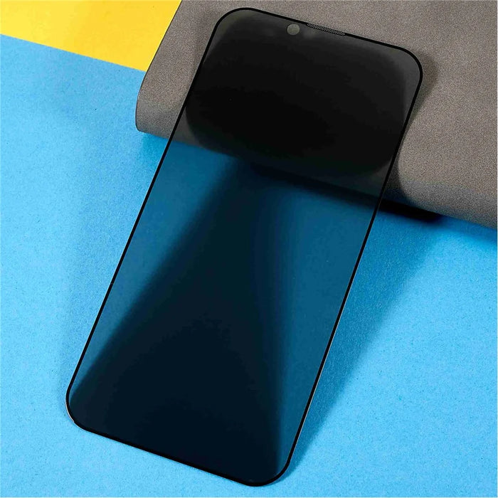 For iPhone 14 6.1 inch Tempered Glass Silk Printing Anti-spy Screen Protector with Plastic Injection Installation Tool - 3