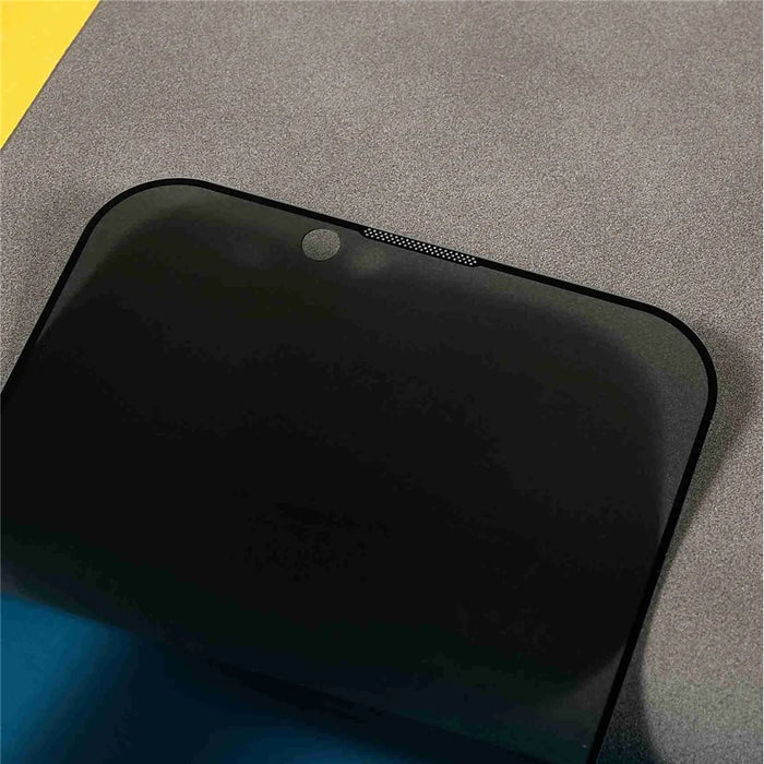 For iPhone 14 6.1 inch Tempered Glass Silk Printing Anti-spy Screen Protector with Plastic Injection Installation Tool - 4