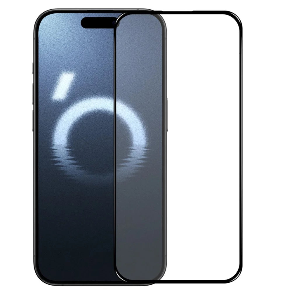 NORTHJO A+ For iPhone 16 Pro Max Silk Printing Full Screen Protector High Aluminum-Silicon, Black - 1