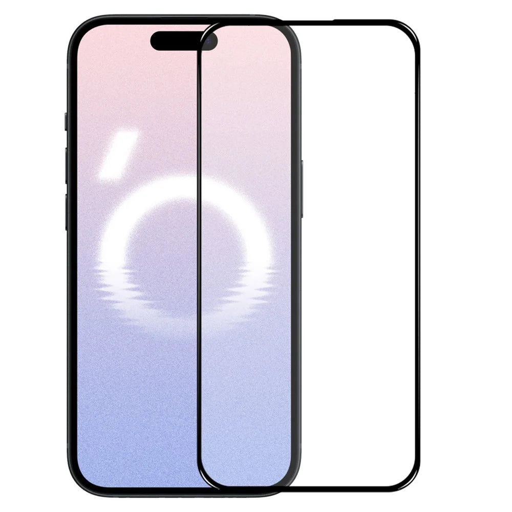 NORTHJO A+ For iPhone 16 Plus / 15 Plus High Aluminum-Silicon Screen Protector Silk Printing Edge, Black - 1