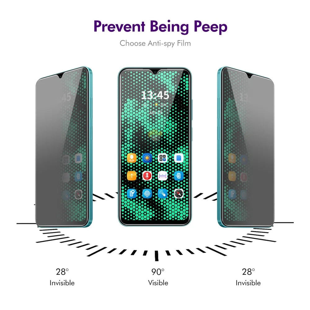 ENKAY HAT PRINCE 2Pcs For Realme 10 5G Full Screen Protector Anti Spy Anti Peep Bubble-Free - 2