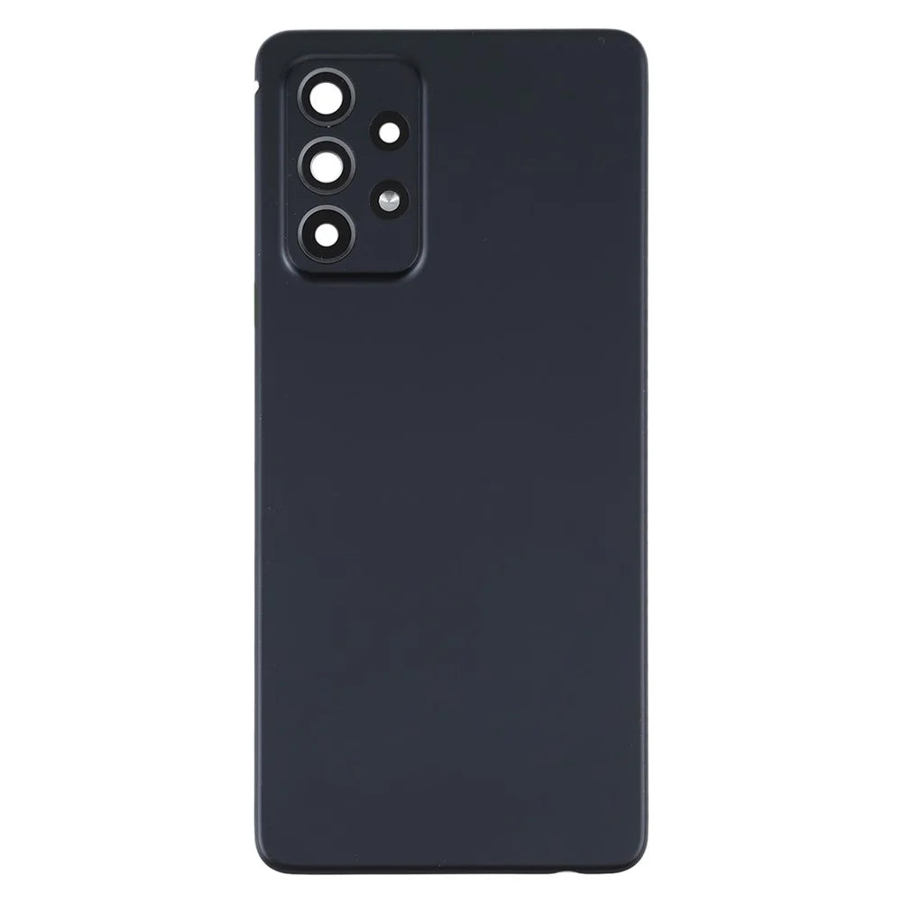 For Samsung Galaxy A52s 5G A528 / A52 5G A526 / A52 4G A525 Battery Housing with Adhesive Sticker + Camera Lens Cover (Without Logo) - Black - 2