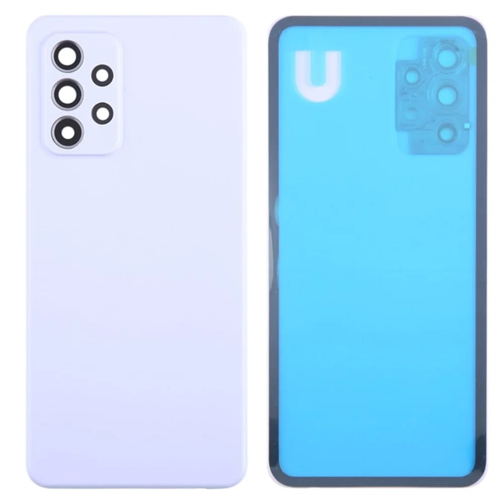For Samsung Galaxy A52s 5G A528 / A52 5G A526 / A52 4G A525 Battery Housing with Adhesive Sticker+Camera Lens Cover - Purple - 1