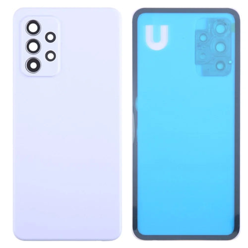 For Samsung Galaxy A52s 5G A528 / A52 5G A526 / A52 4G A525 Battery Housing with Adhesive Sticker+Camera Lens Cover - Purple - 1