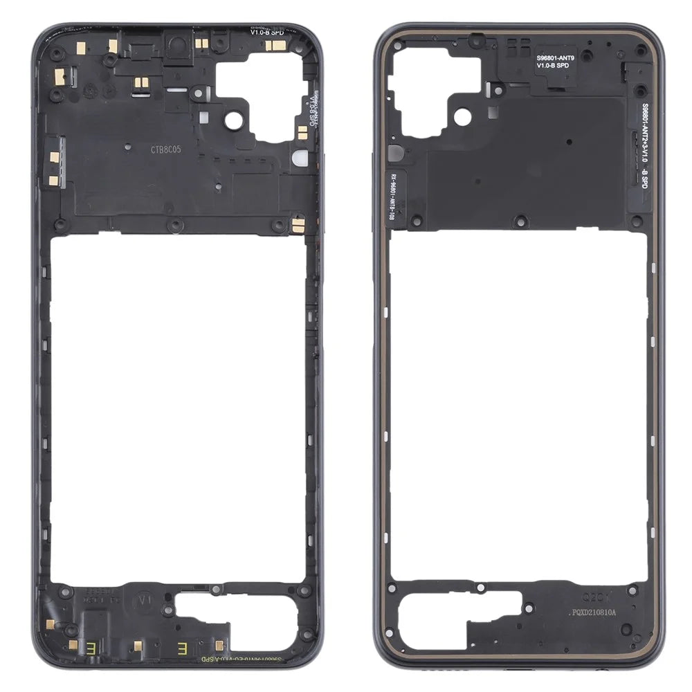 For Samsung Galaxy A22 5G (EU Version) A226 Middle Plate Frame Mobile Phone Replacement Part (Without Logo) - Black - 1