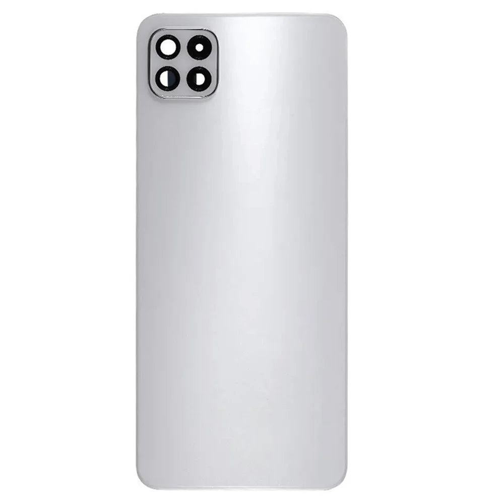 For Samsung Galaxy A22 5G (EU Version) A226 Battery Housing with Adhesive Sticker + Camera Lens Cover (Without Logo) - White - 2