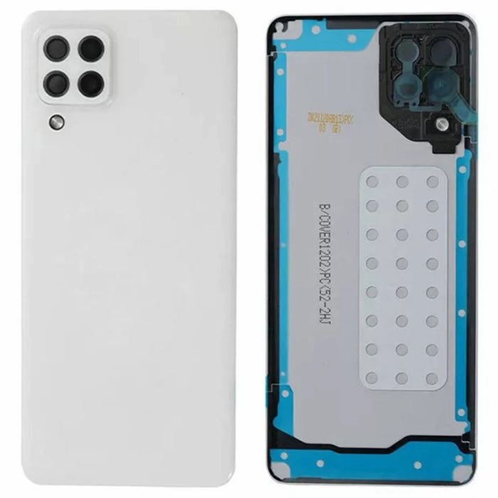 For Samsung Galaxy A22 4G (EU Version) A225 Battery Housing with Adhesive Sticker + Camera Lens Cover (Without Logo) - White - 1