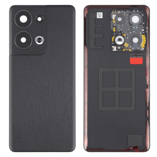 For Oppo Reno9 Pro+ 5G Battery Cover Matte Back Rear Housing with Camera Ring Cover Parts (Without Logo) - Black - 1